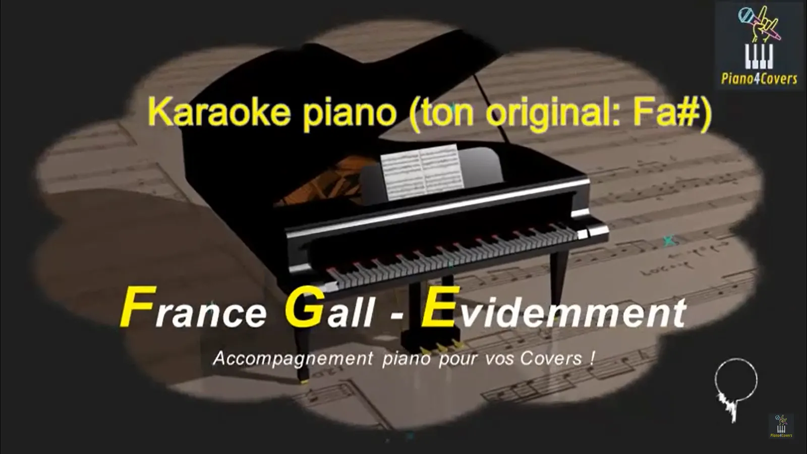 Evidemment France Gall-Karaoke Piano, by PianoForCovers 