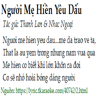 Người Mẹ Hiền Yêu Dấu _Tone Nữ ( Nhạc Ngoại )-cover