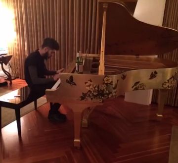 Stuck with you piano-cover