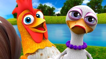 el gallo y la pata