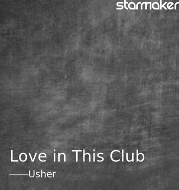 Love in This Club-cover