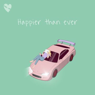 Happier Than Ever (Slowed +Reverb)-cover