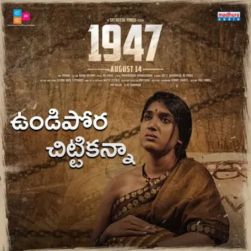 Undipora Chittikanna (From "1947")-cover