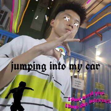 jumping into my car