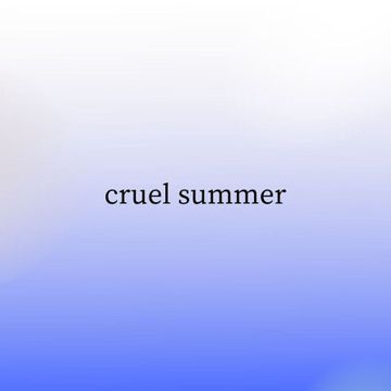 Cruel Summer (Sped Up)-cover