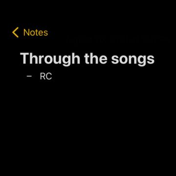 Through the songs