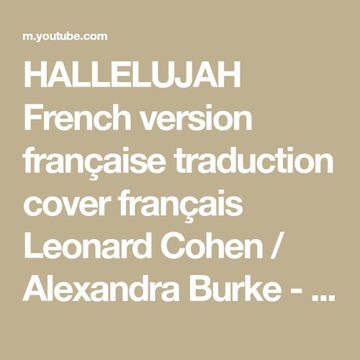 Hallelujah (version française)-cover